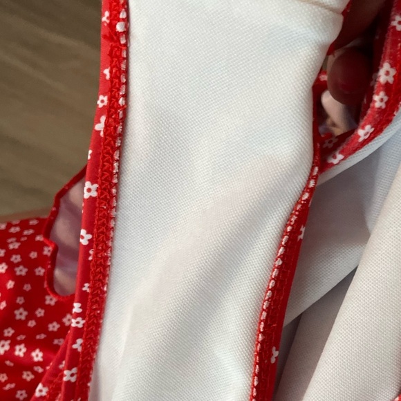 SHEIN Red Polka Dot Off-Shoulder Bikini Set size 1XL - Picture 2 of 7